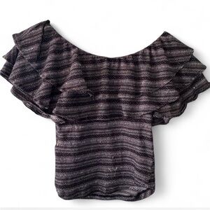 Free people heirloom ruffle Top size Medium